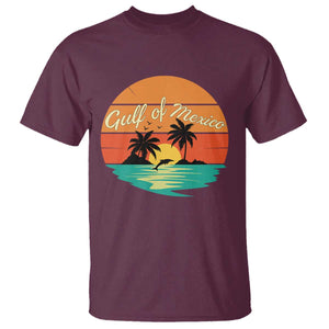 Gulf Of Mexico T Shirt Forever Beach Palms Summer Vacation TS02 Maroon Print Your Wear