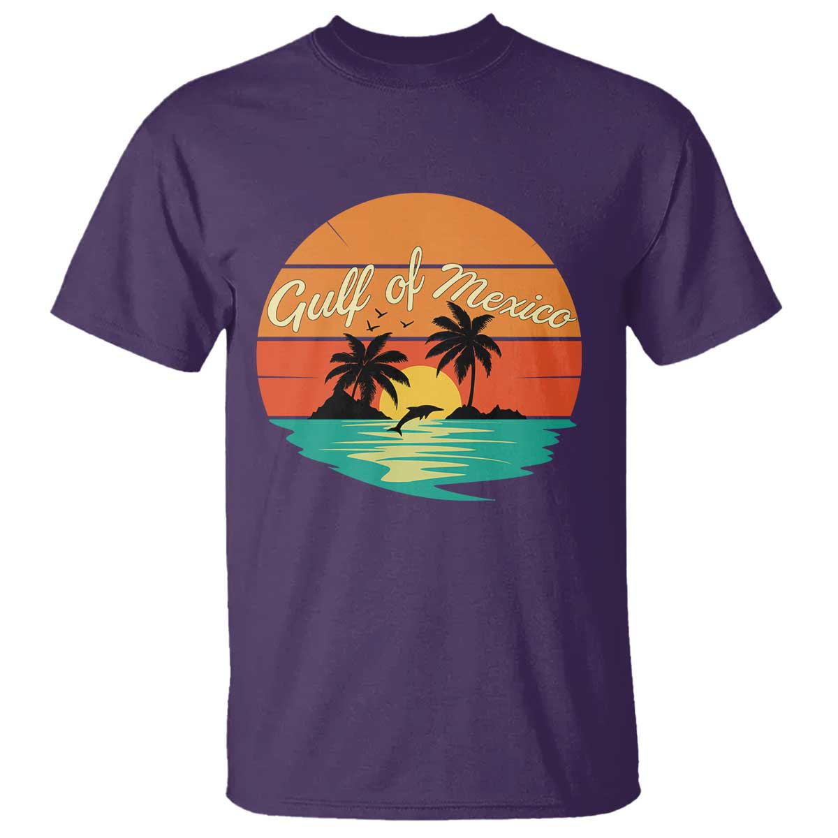 Gulf Of Mexico T Shirt Forever Beach Palms Summer Vacation TS02 Purple Print Your Wear