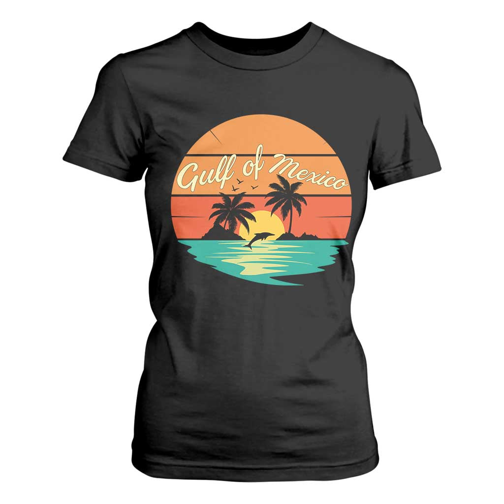 Gulf Of Mexico T Shirt For Women Forever Beach Palms Summer Vacation TS02 Black Print Your Wear