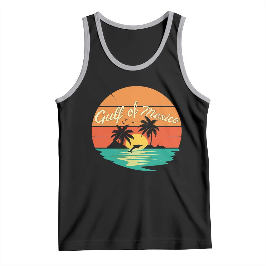 Gulf Of Mexico Tank Top Forever Beach Palms Summer Vacation TS02 Black Athletic Heather Print Your Wear