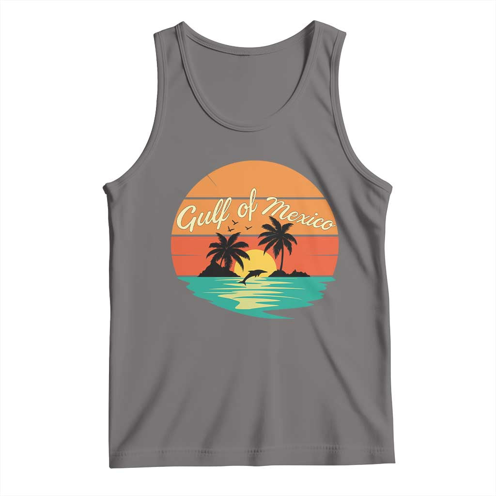 Gulf Of Mexico Tank Top Forever Beach Palms Summer Vacation TS02 Deep Heather Print Your Wear