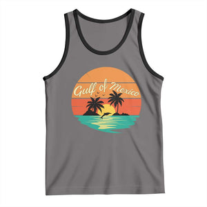 Gulf Of Mexico Tank Top Forever Beach Palms Summer Vacation TS02 Deep Heather Black Print Your Wear