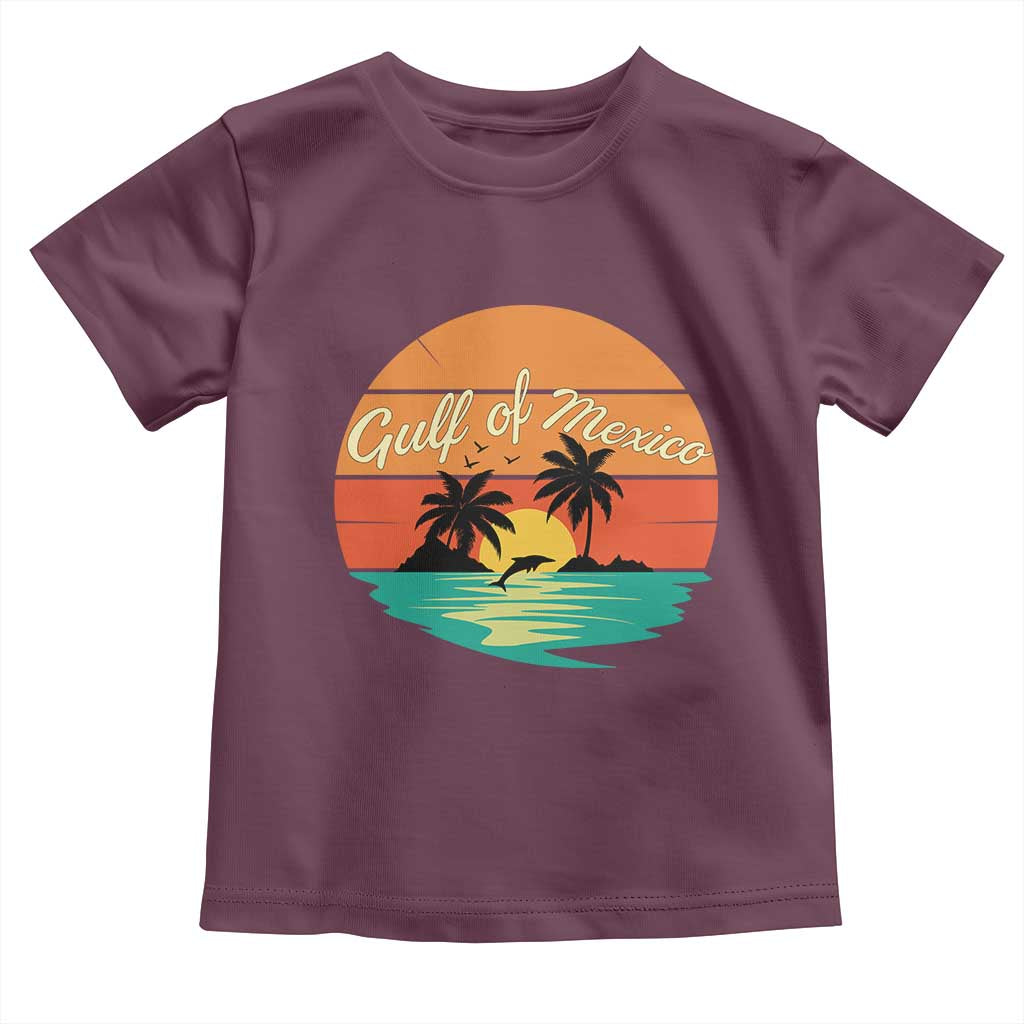 Gulf Of Mexico Toddler T Shirt Forever Beach Palms Summer Vacation TS02 Maroon Print Your Wear