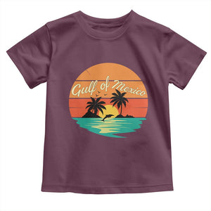 Gulf Of Mexico Toddler T Shirt Forever Beach Palms Summer Vacation TS02 Maroon Print Your Wear