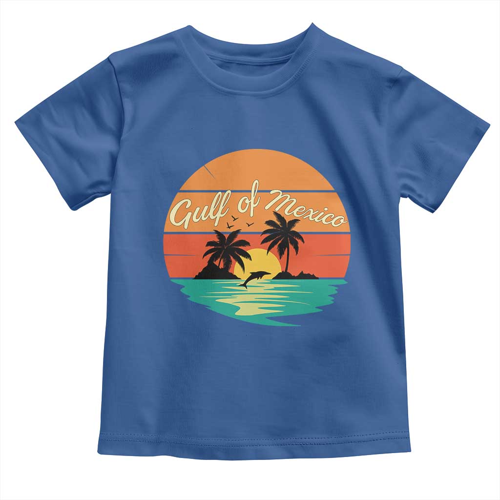 Gulf Of Mexico Toddler T Shirt Forever Beach Palms Summer Vacation TS02 Royal Blue Print Your Wear