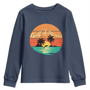 Gulf Of Mexico Youth Sweatshirt Forever Beach Palms Summer Vacation TS02 Navy Print Your Wear