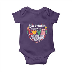 I Have Decided To Stick With Love Baby Onesie MLK Black History Month TS02 Purple Print Your Wear