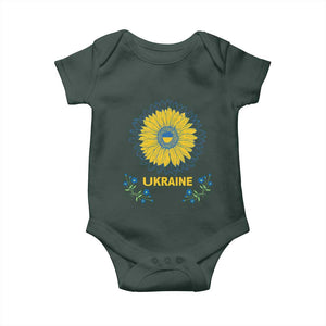 Ukraine Sunflower Baby Onesie Ukrainian Flag TS02 Print Your Wear