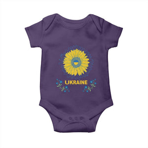 Ukraine Sunflower Baby Onesie Ukrainian Flag TS02 Purple Print Your Wear