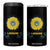 Ukraine Sunflower 4 in 1 Can Cooler Tumbler Ukrainian Flag TS02 One Size: 16 oz Black Print Your Wear