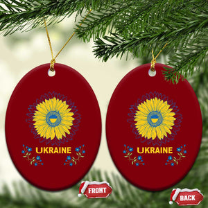 Ukraine Sunflower Ceramic Ornament Ukrainian Flag TS02 Print Your Wear
