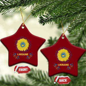Ukraine Sunflower Ceramic Ornament Ukrainian Flag TS02 Print Your Wear