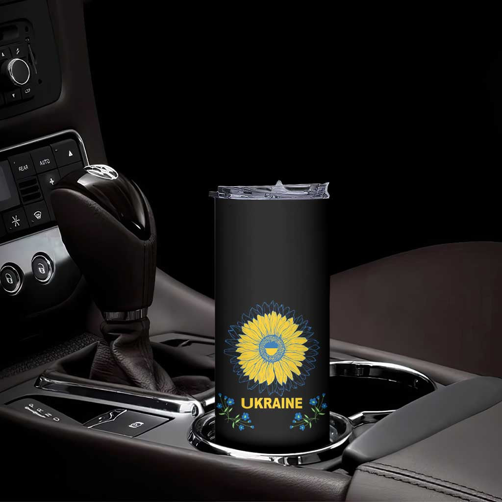Ukraine Sunflower Skinny Tumbler Ukrainian Flag TS02 Print Your Wear