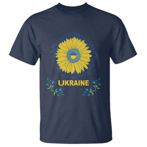 Ukraine Sunflower T Shirt Ukrainian Flag TS02 Navy Print Your Wear