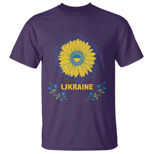 Ukraine Sunflower T Shirt Ukrainian Flag TS02 Purple Print Your Wear