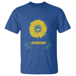Ukraine Sunflower T Shirt Ukrainian Flag TS02 Royal Blue Print Your Wear