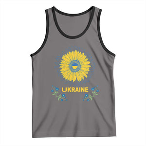 Ukraine Sunflower Tank Top Ukrainian Flag TS02 Deep Heather Black Print Your Wear