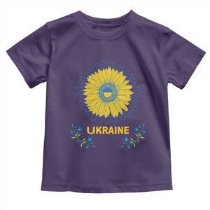 Ukraine Sunflower Toddler T Shirt Ukrainian Flag TS02 Purple Print Your Wear