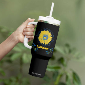 Ukraine Sunflower Tumbler With Handle Ukrainian Flag TS02 Print Your Wear