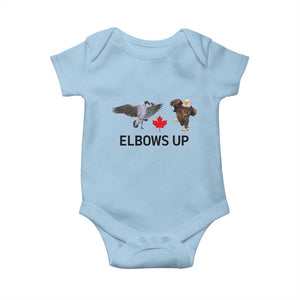 Elbows Up Baby Onesie Canada Goose Vs Eagle Maple Leaf TS02 Light Blue Print Your Wear