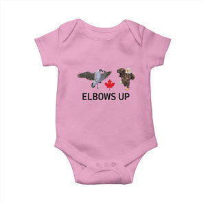 Elbows Up Baby Onesie Canada Goose Vs Eagle Maple Leaf TS02 Light Pink Print Your Wear
