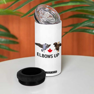 Elbows Up 4 in 1 Can Cooler Tumbler Canada Goose Vs Eagle Maple Leaf TS02 Print Your Wear