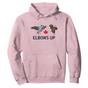 Elbows Up Hoodie Canada Goose Vs Eagle Maple Leaf TS02 Light Pink Print Your Wear