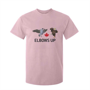 Elbows Up T Shirt For Kid Canada Goose Vs Eagle Maple Leaf TS02 Light Pink Print Your Wear