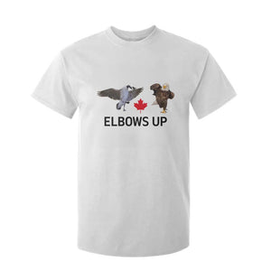 Elbows Up T Shirt For Kid Canada Goose Vs Eagle Maple Leaf TS02 White Print Your Wear