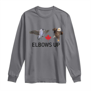 Elbows Up Long Sleeve Shirt Canada Goose Vs Eagle Maple Leaf TS02 Charcoal Print Your Wear