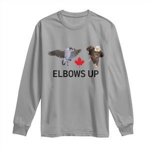 Elbows Up Long Sleeve Shirt Canada Goose Vs Eagle Maple Leaf TS02 Sport Gray Print Your Wear