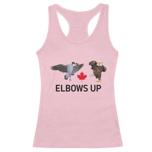 Elbows Up Racerback Tank Top Canada Goose Vs Eagle Maple Leaf TS02 Light Pink Print Your Wear