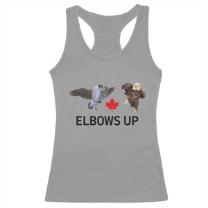 Elbows Up Racerback Tank Top Canada Goose Vs Eagle Maple Leaf TS02 Sport Gray Print Your Wear
