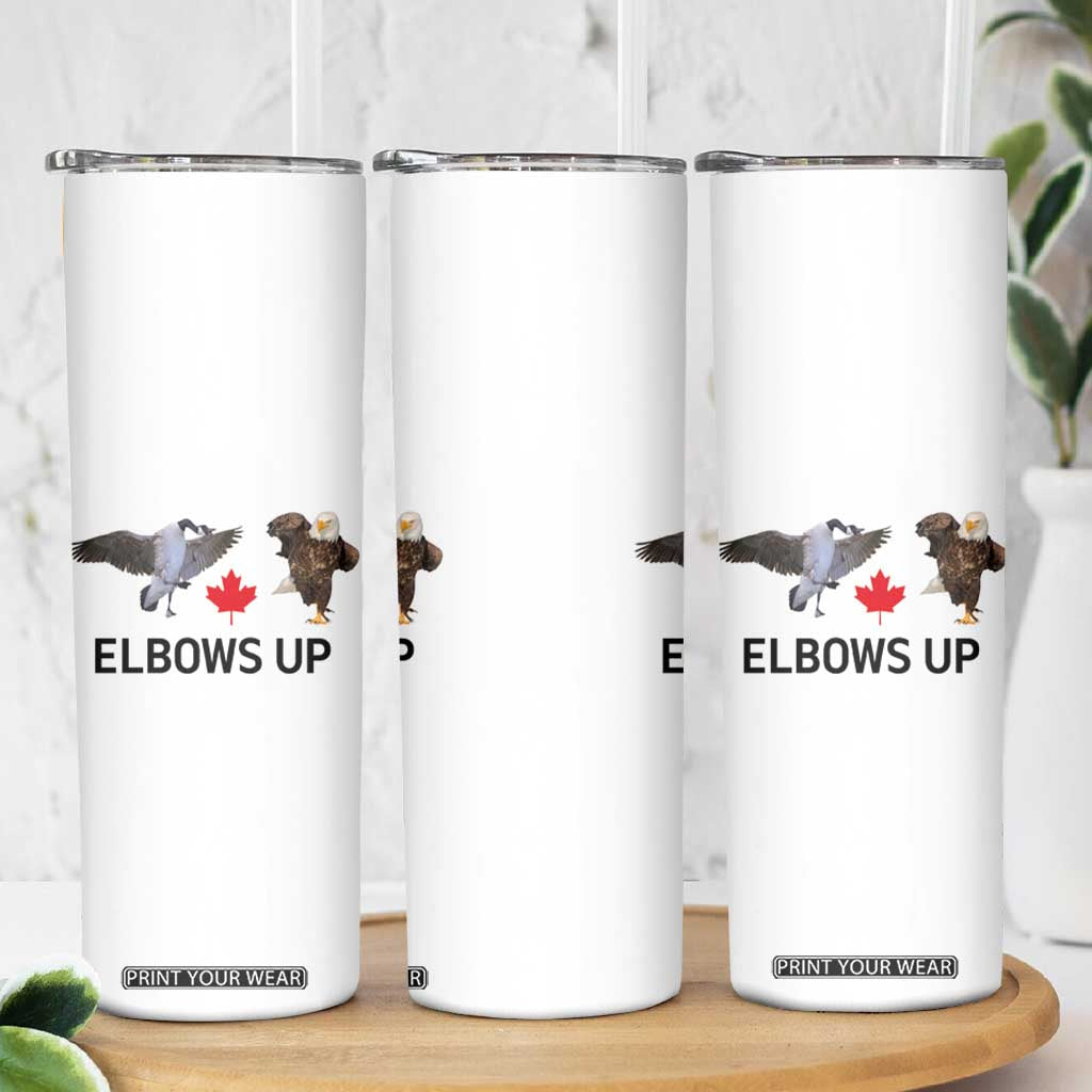 Elbows Up Skinny Tumbler Canada Goose Vs Eagle Maple Leaf TS02 Print Your Wear