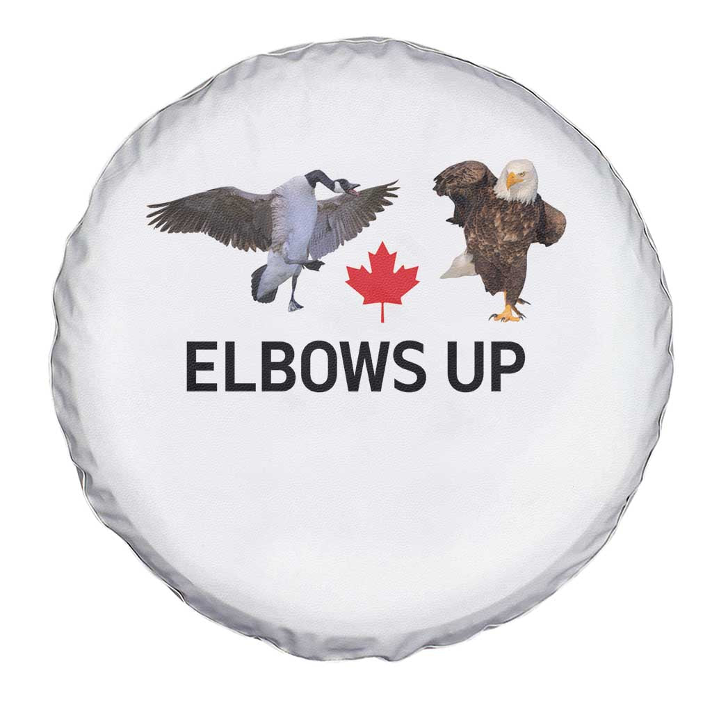 Elbows Up Spare Tire Cover Canada Goose Vs Eagle Maple Leaf TS02 Print Your Wear