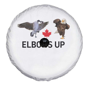 Elbows Up Spare Tire Cover Canada Goose Vs Eagle Maple Leaf TS02 Print Your Wear