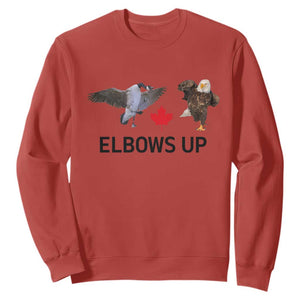 Elbows Up Sweatshirt Canada Goose Vs Eagle Maple Leaf TS02 Red Print Your Wear