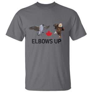 Elbows Up T Shirt Canada Goose Vs Eagle Maple Leaf TS02 Charcoal Print Your Wear