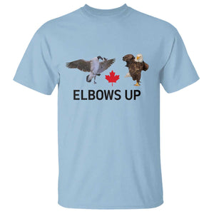 Elbows Up T Shirt Canada Goose Vs Eagle Maple Leaf TS02 Light Blue Print Your Wear