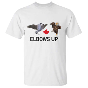 Elbows Up T Shirt Canada Goose Vs Eagle Maple Leaf TS02 White Print Your Wear