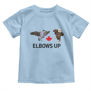 Elbows Up Toddler T Shirt Canada Goose Vs Eagle Maple Leaf TS02 Light Blue Print Your Wear
