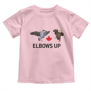 Elbows Up Toddler T Shirt Canada Goose Vs Eagle Maple Leaf TS02 Light Pink Print Your Wear