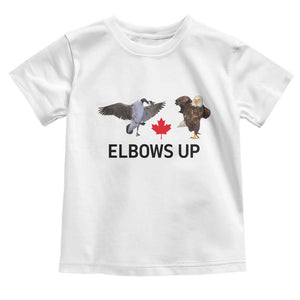 Elbows Up Toddler T Shirt Canada Goose Vs Eagle Maple Leaf TS02 White Print Your Wear
