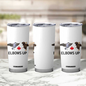Elbows Up Tumbler Cup Canada Goose Vs Eagle Maple Leaf TS02 Print Your Wear