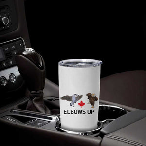 Elbows Up Tumbler Cup Canada Goose Vs Eagle Maple Leaf TS02 Print Your Wear
