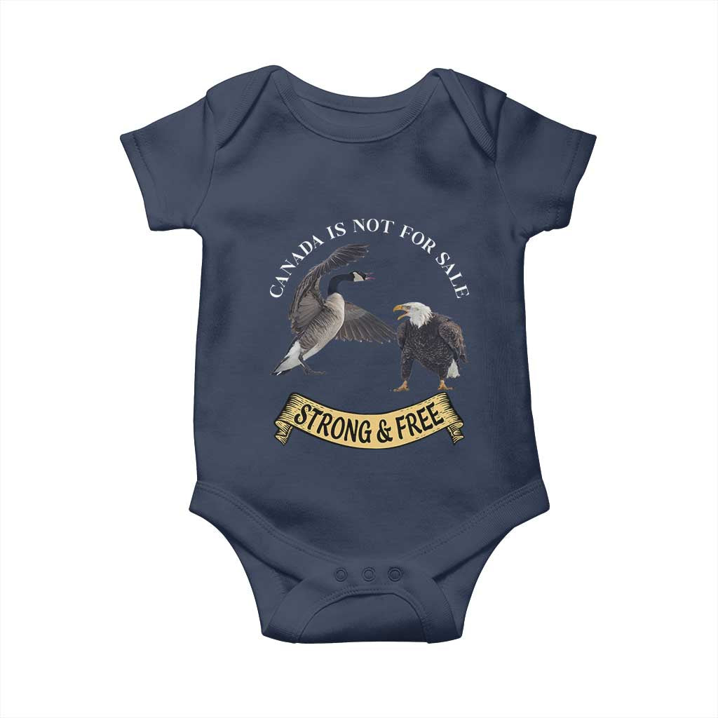 Elbows Up Baby Onesie Canada Is Not For Sale Goose Vs Eagle TS02 Navy Print Your Wear
