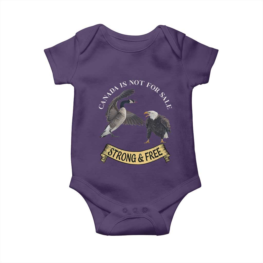 Elbows Up Baby Onesie Canada Is Not For Sale Goose Vs Eagle TS02 Purple Print Your Wear