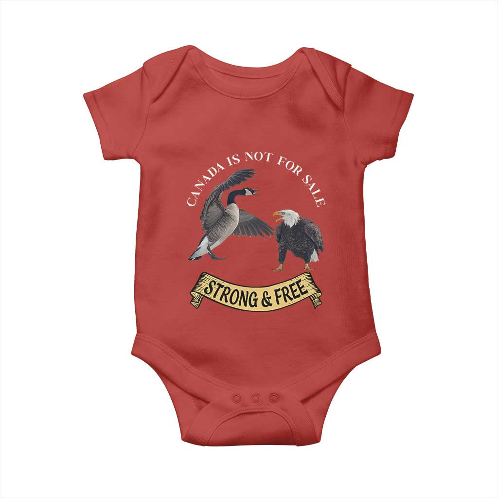 Elbows Up Baby Onesie Canada Is Not For Sale Goose Vs Eagle TS02 Red Print Your Wear