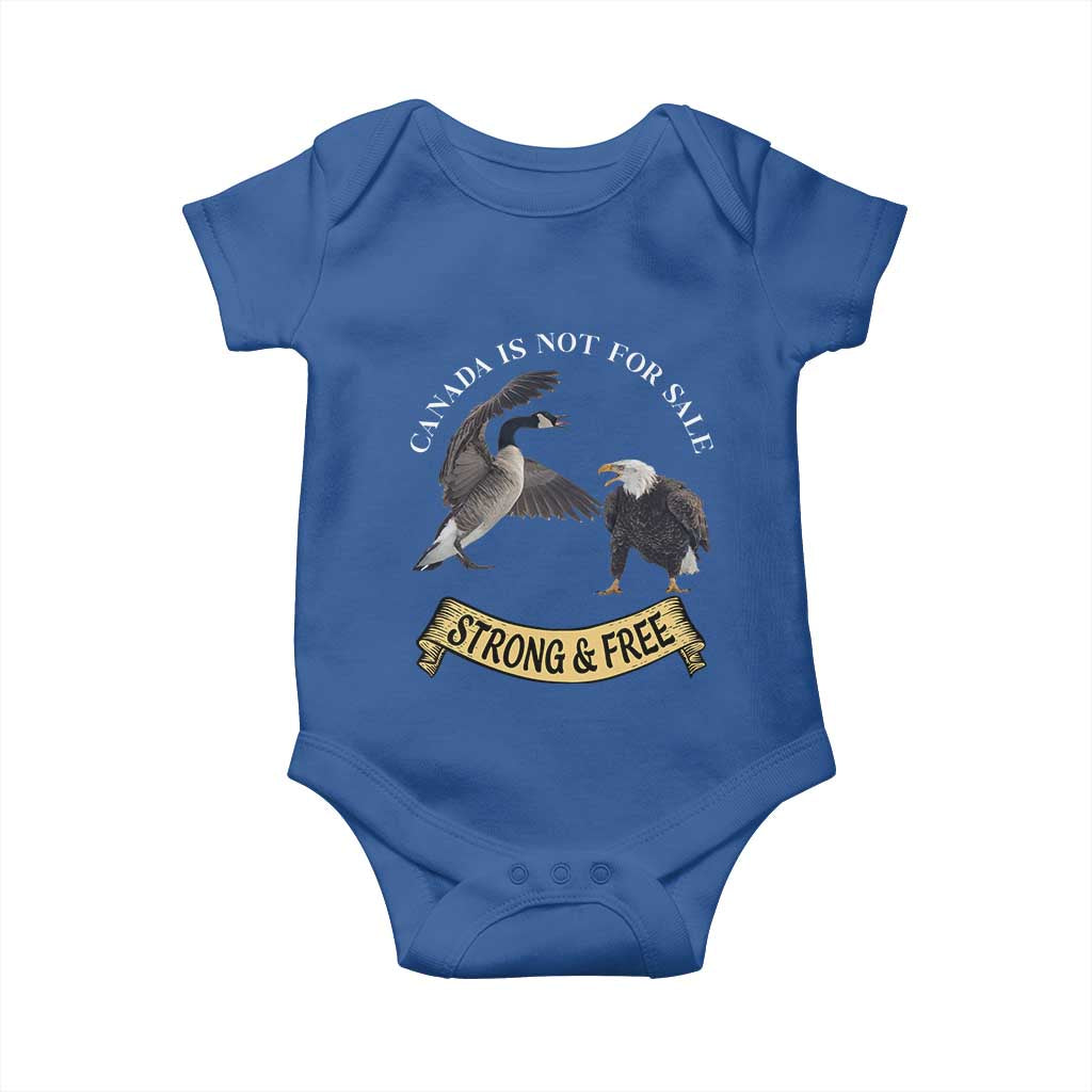 Elbows Up Baby Onesie Canada Is Not For Sale Goose Vs Eagle TS02 Royal Blue Print Your Wear