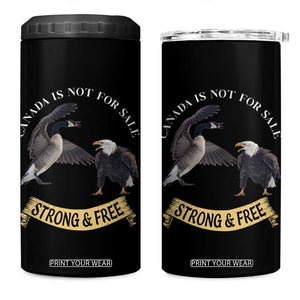 Elbows Up 4 in 1 Can Cooler Tumbler Canada Is Not For Sale Goose Vs Eagle TS02 One Size: 16 oz Black Print Your Wear